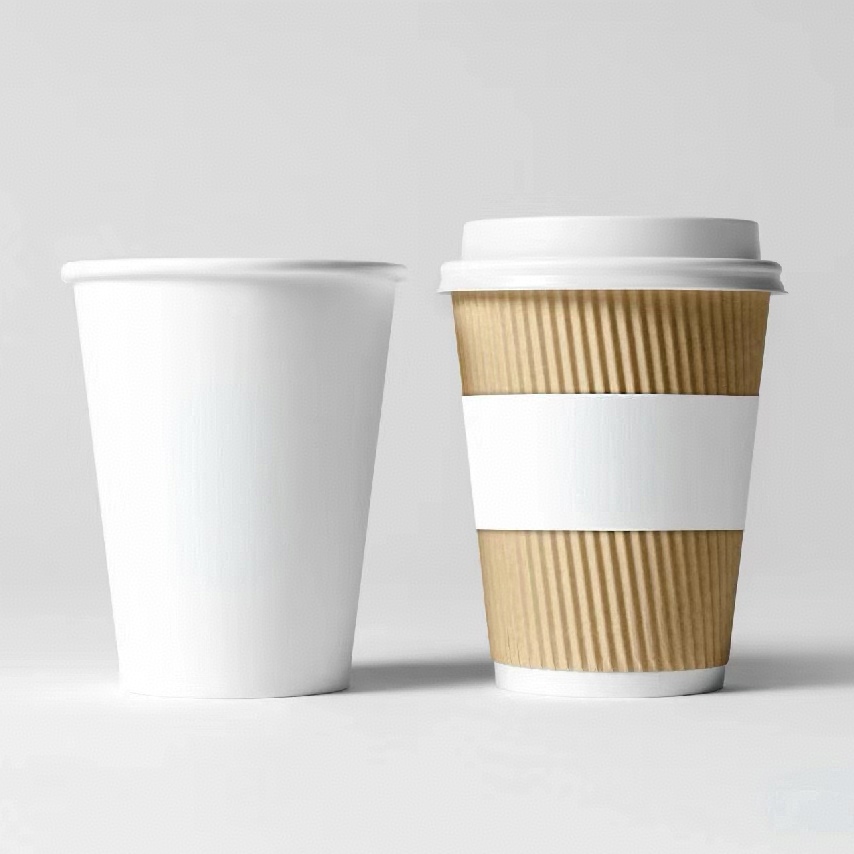 white paper cups