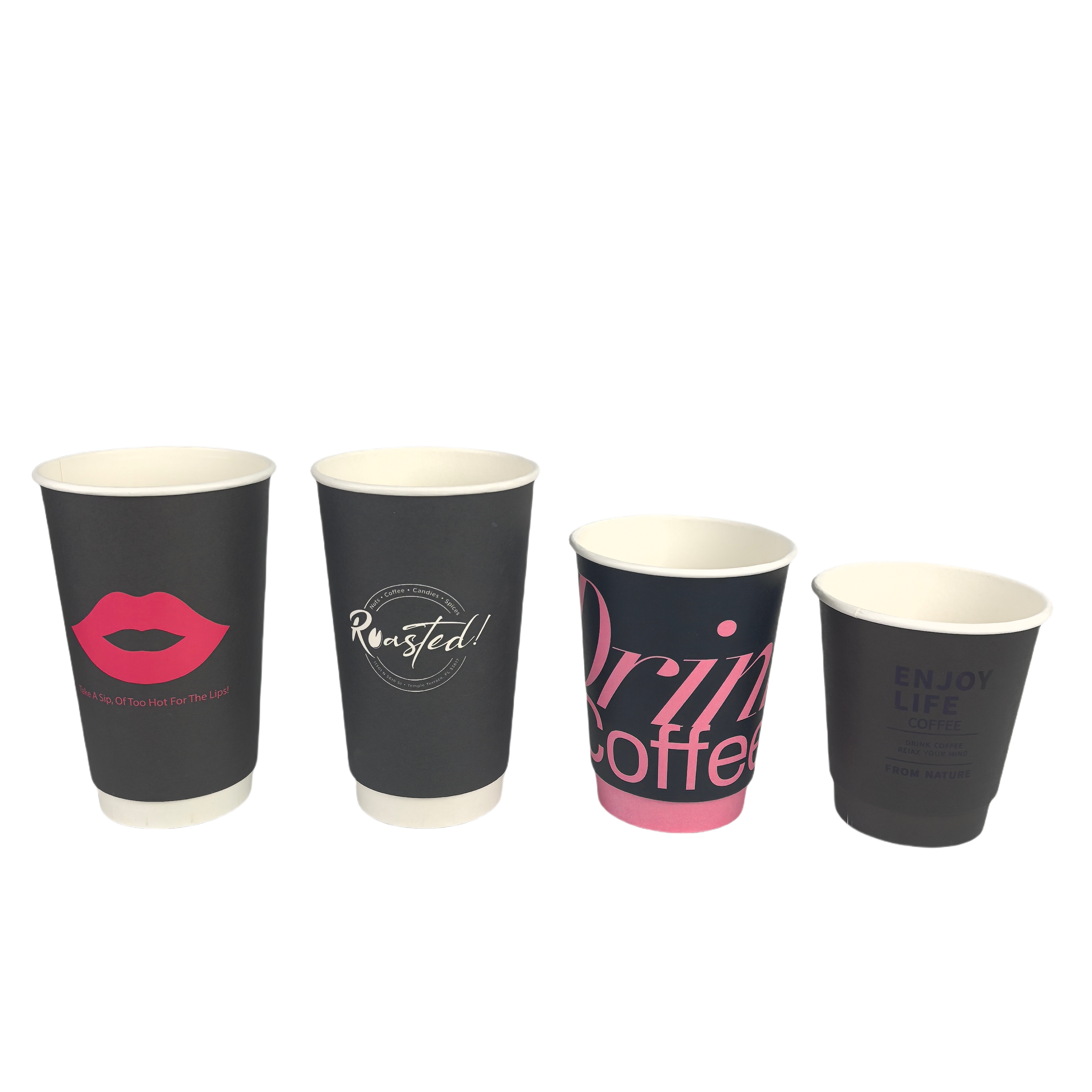 Custom Black Coffee Paper Cups